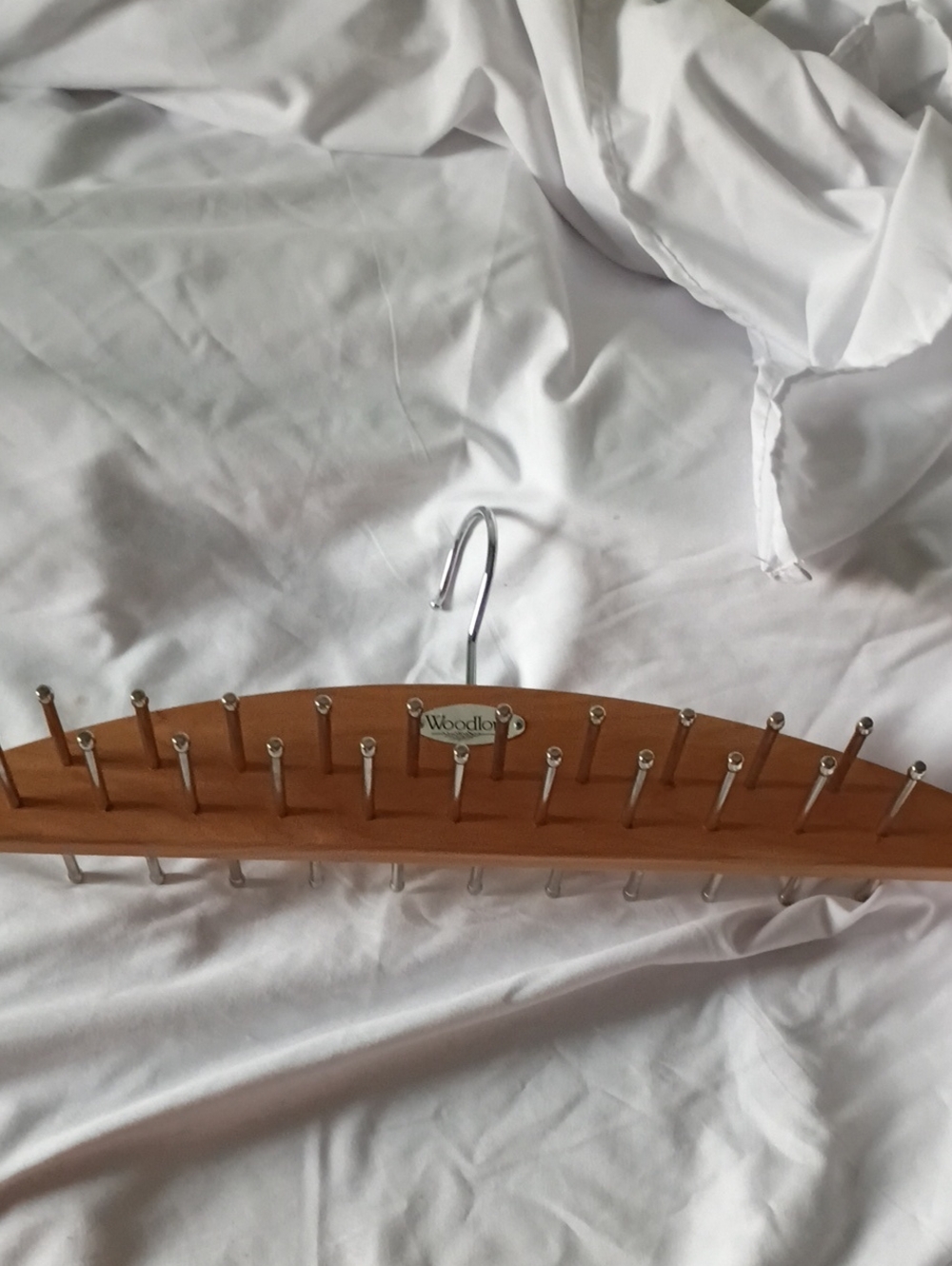 Brown Wooden Scarf and Tie Hanger - Natural Brown